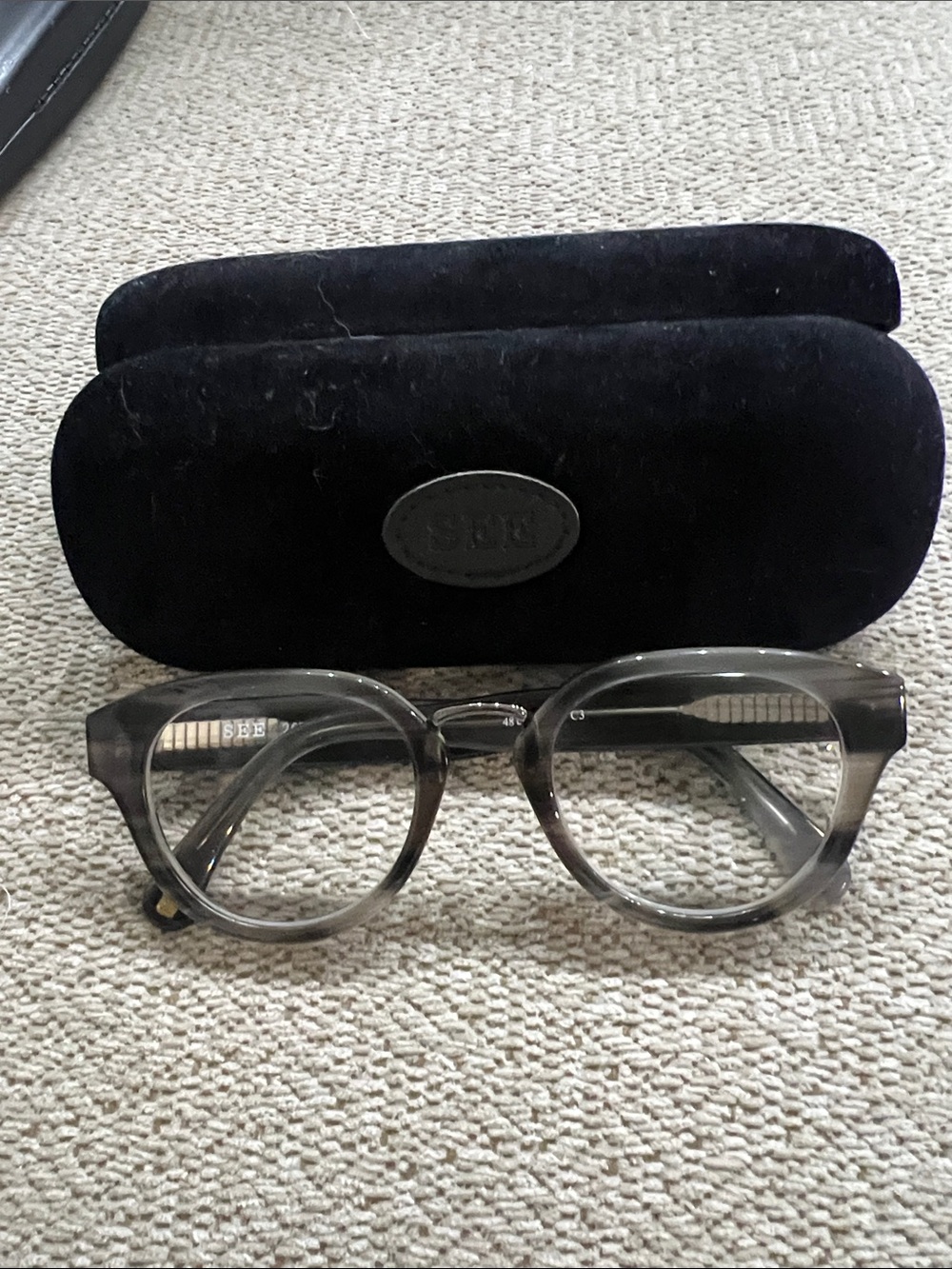 SEE Eyeglass Gray black design Frames